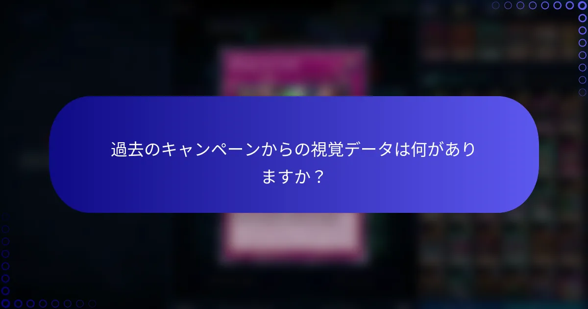過去のキャンペーンからの視覚データは何がありますか？